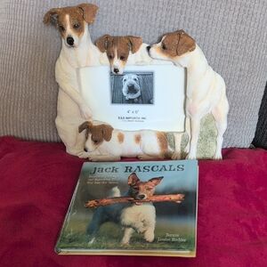 Dog Picture Frame - Brown and White